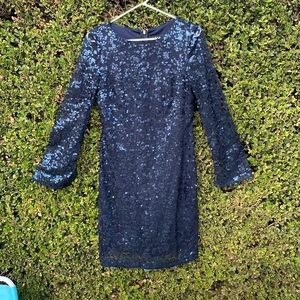 Blue DKNY sequin dress - perfect for New Years!
